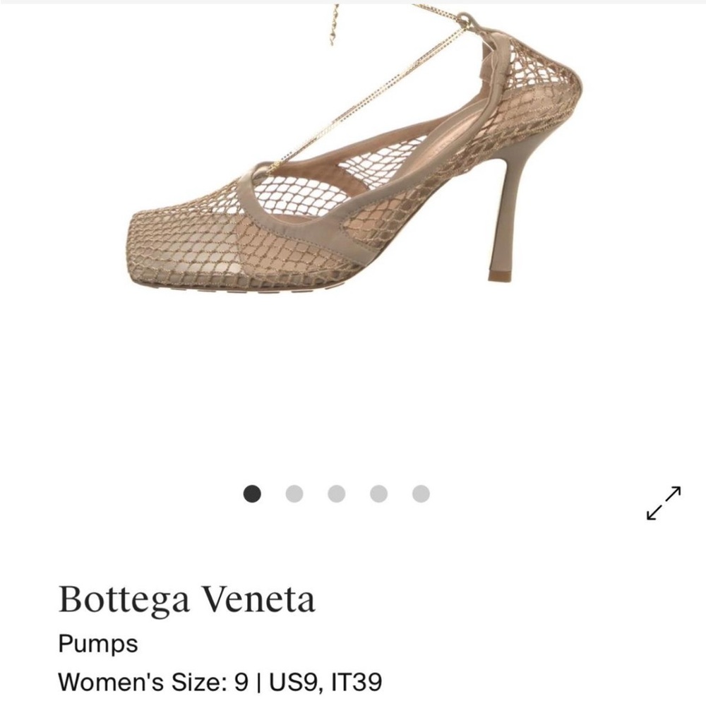 Bottega Veneta Tan Heels with Intrecciato Design
